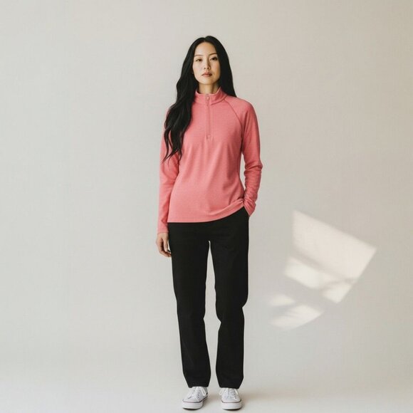 Peter Millar Women’s Raglan Sleeve Perth Layer Pullover Pink Small New with Tag - Picture 7 of 7